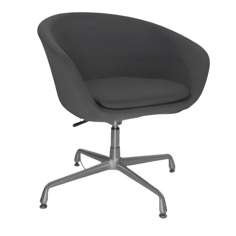 Silla de Oficina Visita - NOGAL BEAT JADE BASE ALUMINIO - Varios Colores - Asiento y Respaldo Tapizado - JADE BASE ALUMINIO - MOBILIARIO EN MOVIMIENTO - NOGAL BEAT - Silla de oficina