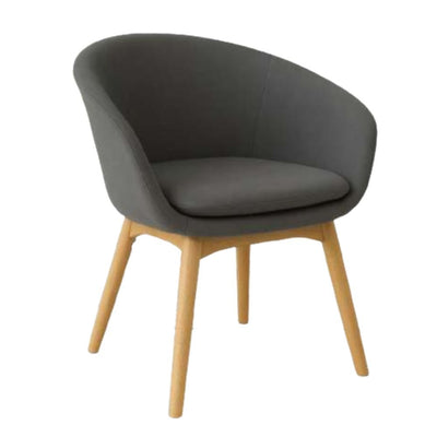 Silla de Oficina Visita - NOGAL BEAT JADE BASE MADERA - Varios Colores - Asiento y Respaldo Tapizado - JADE BASE MADERA - MOBILIARIO EN MOVIMIENTO - NOGAL BEAT - Sillas de Oficina