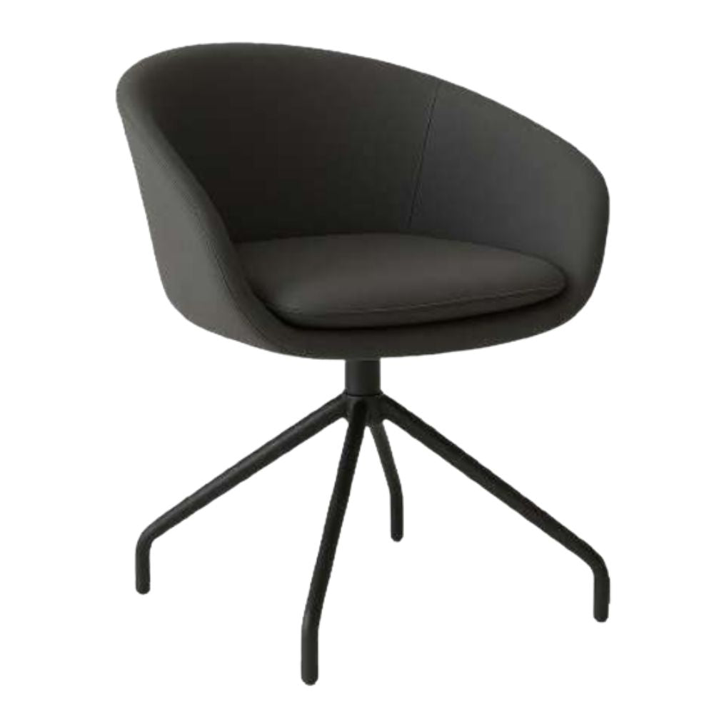 Silla de Oficina Visita - NOGAL BEAT JADE BASE SPIDER - Varios Colores - Asiento y Respaldo Tapizado - JADE BASE SPIDER - MOBILIARIO EN MOVIMIENTO - NOGAL BEAT - Silla de oficina