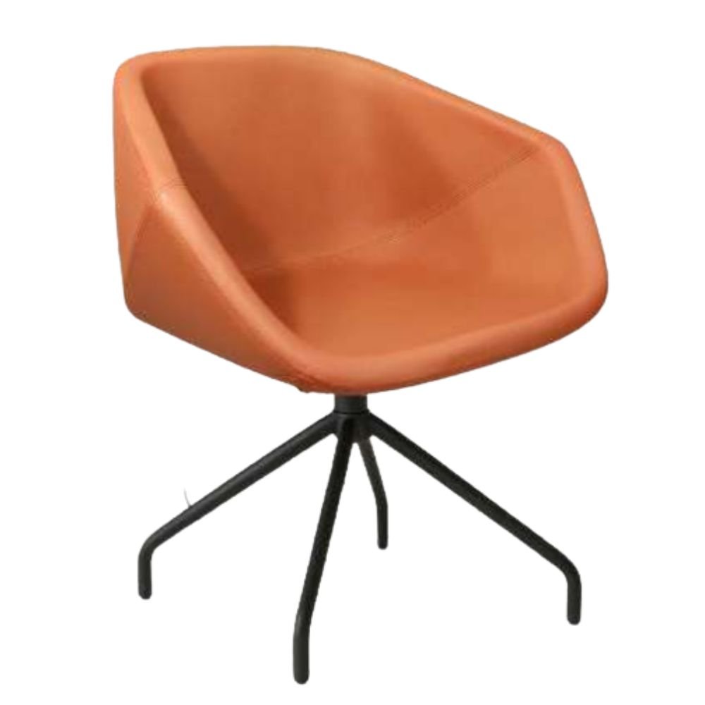 Silla de Oficina Visita - NOGAL BEAT PITCHER BASE SPIDER - Varios Colores - Asiento y Respaldo Tapizado - PITCHER BASE SPIDER - MOBILIARIO EN MOVIMIENTO - NOGAL BEAT - Silla de Oficina