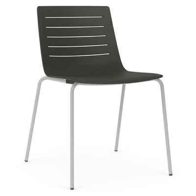 Silla de Oficina Visita - RESOL SKIN 4 PATAS - Varios Colores - Asiento y Respaldo en Polipropileno - 3428 - Resol - NOGAL BEAT - Sillas de Oficina