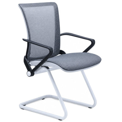 Silla de Oficina Visita Staff Base Trineo - REQUIEZ STAFF RM-9017 102-09017 - Color Único - Respaldo en Gris con Base de Trineo - 102-09017-00-ESP - Requiez - NOGAL BEAT - Silla de Visita
