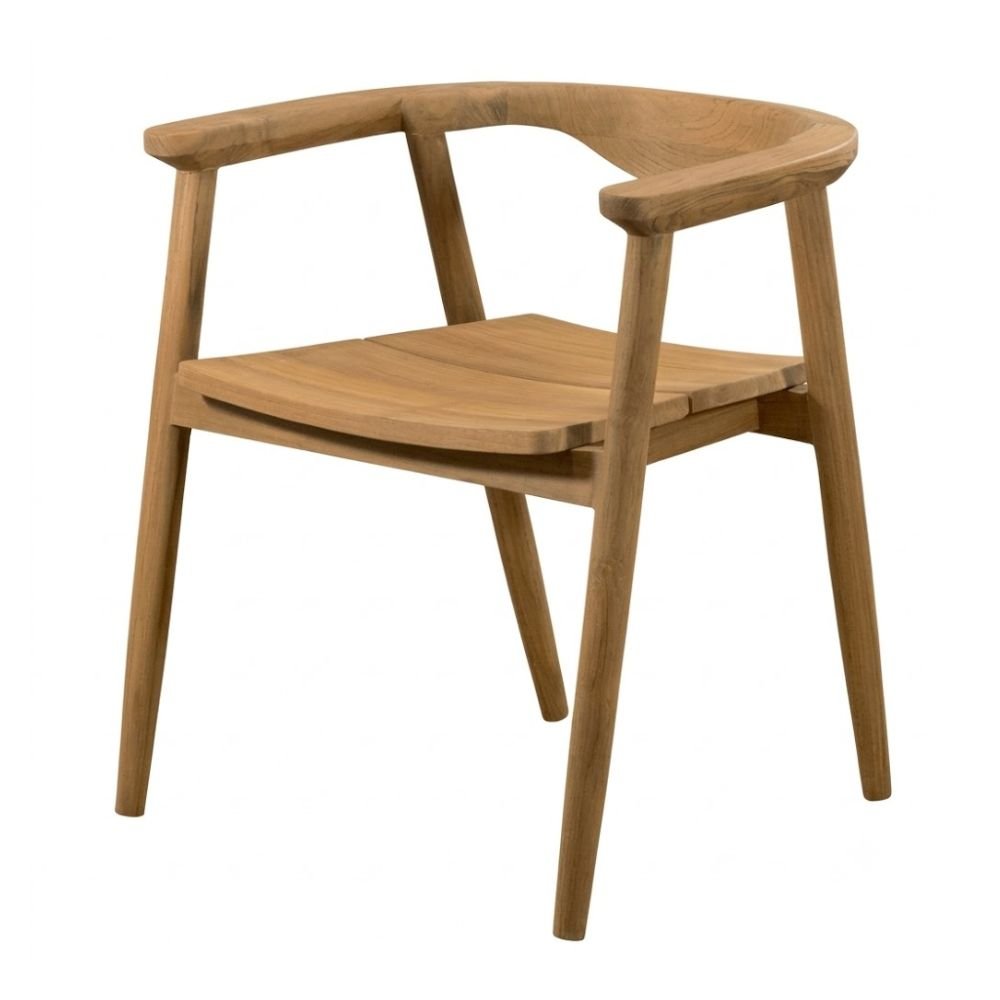 Silla de Terraza para Cafetería - NOGAL BEAT DINAMARCA - Natural - Madera Teca - SILLA DINAMARCA Natural - CAMCO - NOGAL BEAT - Silla de Terraza