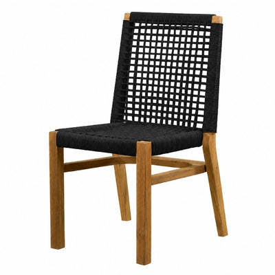 Silla de Terraza para Cafetería - NOGAL BEAT MARISOL - Varios Colores - Madera Teca y Polyrattan - SILLA MARISOL Negro - CAMCO - NOGAL BEAT - Silla de Terraza