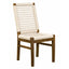 Silla de Terraza para Restaurante - NOGAL BEAT MILANDO - Varios Colores - Madera Teca y Polyrattan Sin Antebrazo - SILLA MILANDO sin antebrazo Blanco - CAMCO - NOGAL BEAT - Silla de Terraza