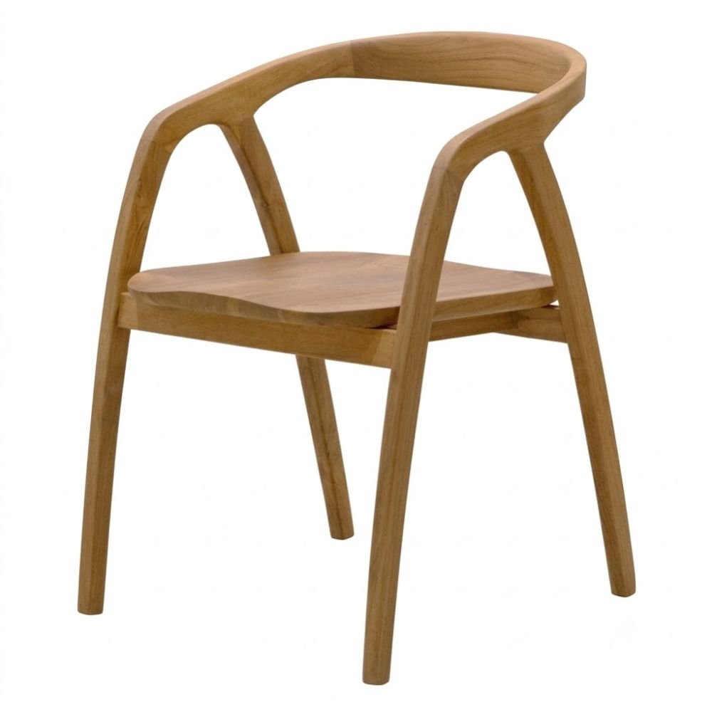 Silla de Terraza para Restaurante - NOGAL BEAT NORUEGA - Natural - Madera Teca - SILLA NORUEGA Natural - CAMCO - NOGAL BEAT - Silla de Terraza