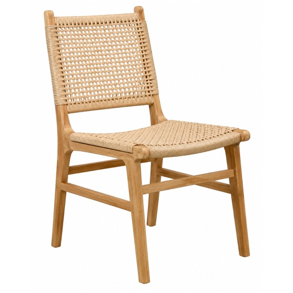 Silla de Terraza para Restaurante - NOGAL BEAT ROXY - Natural - Madera Teca y Polyrattan - SILLA ROXY Natural - CAMCO - NOGAL BEAT - Silla de Terraza