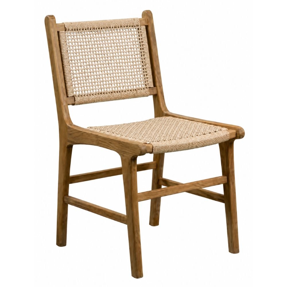 Silla de Terraza para Zona de Jardín - NOGAL BEAT EFICA - Natural - Madera Teca y Polyrattan - SILLA EFICA Natural - CAMCO - NOGAL BEAT - Silla de Terraza