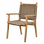 Silla de Terraza para Zona de Jardín - NOGAL BEAT ROXANE - Varios Colores - Madera Teca y Polyrattan con Antebrazo - SILLA ROXANE con antebrazo Banana - CAMCO - NOGAL BEAT - Silla de Terraza