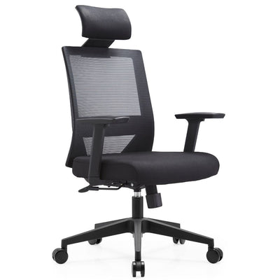 SILLA GERSA DUNA ALTO | Silla Gerencial | Respaldo Malla | Cabecera | Brazos | Asiento Espuma | Base Nylon | Rodajas | Interior - Duna Alto - GERSA - NOGAL BEAT - Sillas de oficina