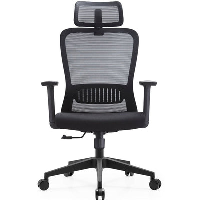 SILLA GERSA FENT ALTO | Silla Gerencial | Respaldo Malla | Cabecera | Brazos | Asiento Poliuretano | Base Nylon | Rodajas | Interior - Fent Alto - GERSA - NOGAL BEAT - Sillas de oficina