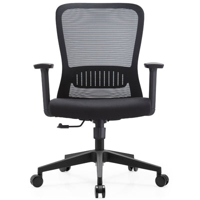 SILLA GERSA FENT BAJO | Silla Operativa | Respaldo Malla | Brazos | Asiento Poliuretano | Base Nylon | Rodajas | Interior - Fent Bajo - GERSA - NOGAL BEAT - Sillas de oficina