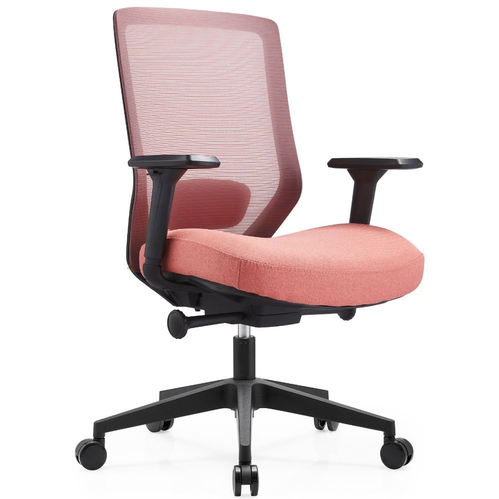 SILLA GERSA MILU - B NYLON | Silla Operativa Baja para Oficina | Base Estrella Rodajas | Poliuretano Inyectado | Interior - MILU - B NYLON - GERSA - NOGAL BEAT - Sillas de oficina