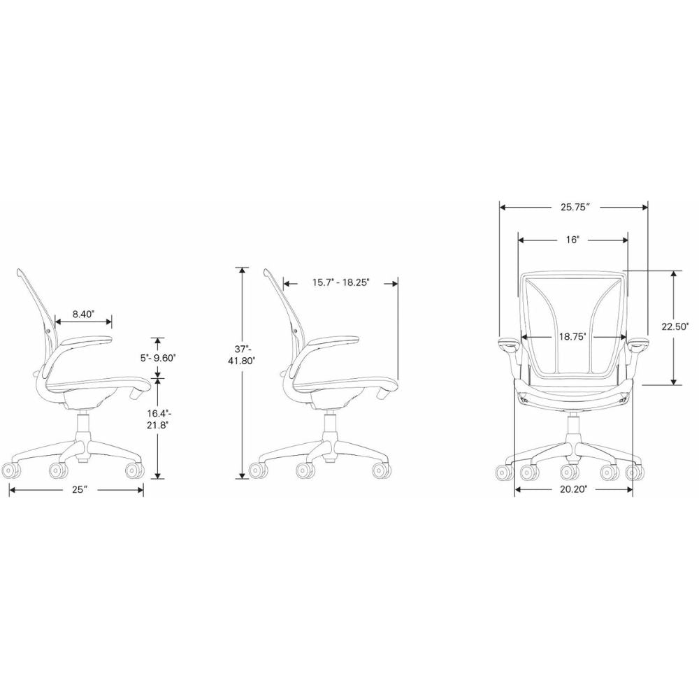 SILLA HUMANSCALE WORLD | Silla Directiva para Oficina | Base Estrella con Rodajas | Ergonómica | Interior - Silla World - HUMANSCALE - NOGAL BEAT - Sillas de oficina