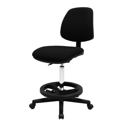 SILLA KINGSTRONG CAJERO KIT Silla Alta Cajero | Silla Alta Oficina Area Trabajo | Altura Ajustable | Base Rodajas | Asiento Tapizado | Interior - Silla Alta Cajero - Mundo In - NOGAL BEAT - 