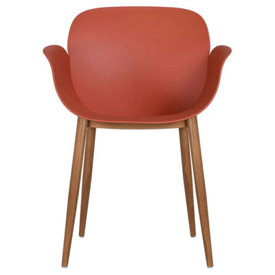 SILLA KINGSTRONG MANTOVA SILL0903765 | Silla Ocasional Minimalista | Base 4 Puntas Simulación Madera | Estructura Metal | Polipropileno | Interior | Habitación Sala de Estudio Dormitorio Biblioteca Cuarto Invitados Terraza Convivencia