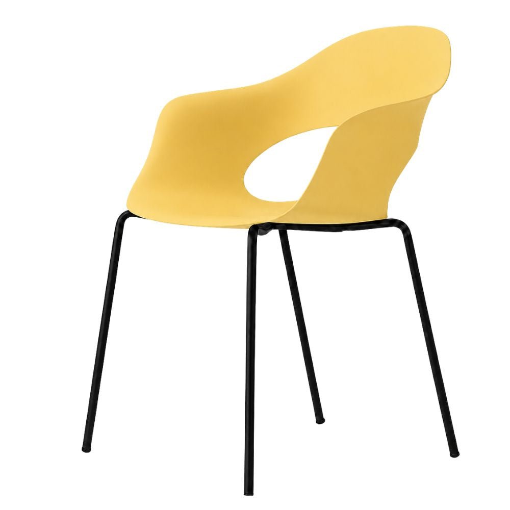 Silla - LABENZE LADY B 155-22100 - Varios Colores - Patas Tubular Acero Negro y Apilable - 155-22100 - Labenze - NOGAL BEAT - Silla Comercial Interior