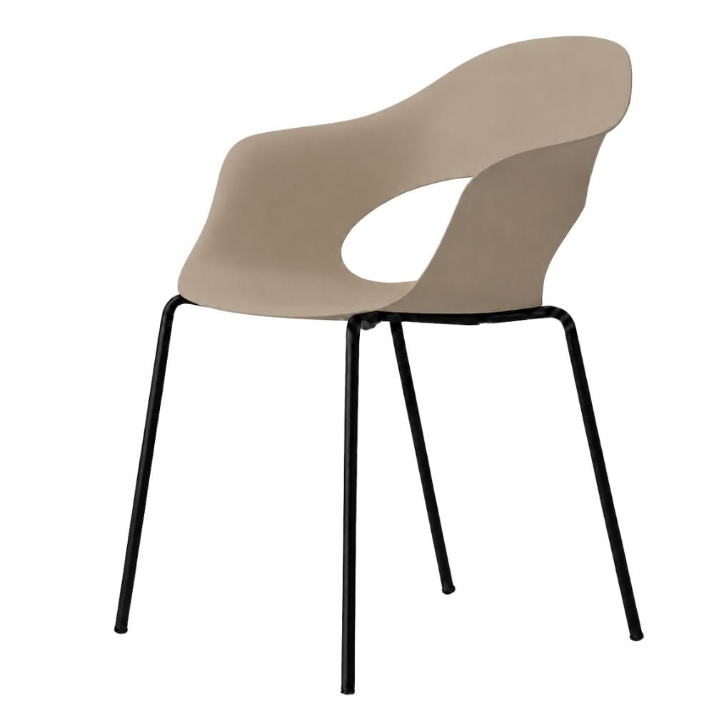 Silla - LABENZE LADY B 155-22100 - Varios Colores - Patas Tubular Acero Negro y Apilable - 155-22100 - Labenze - NOGAL BEAT - Silla Comercial Interior