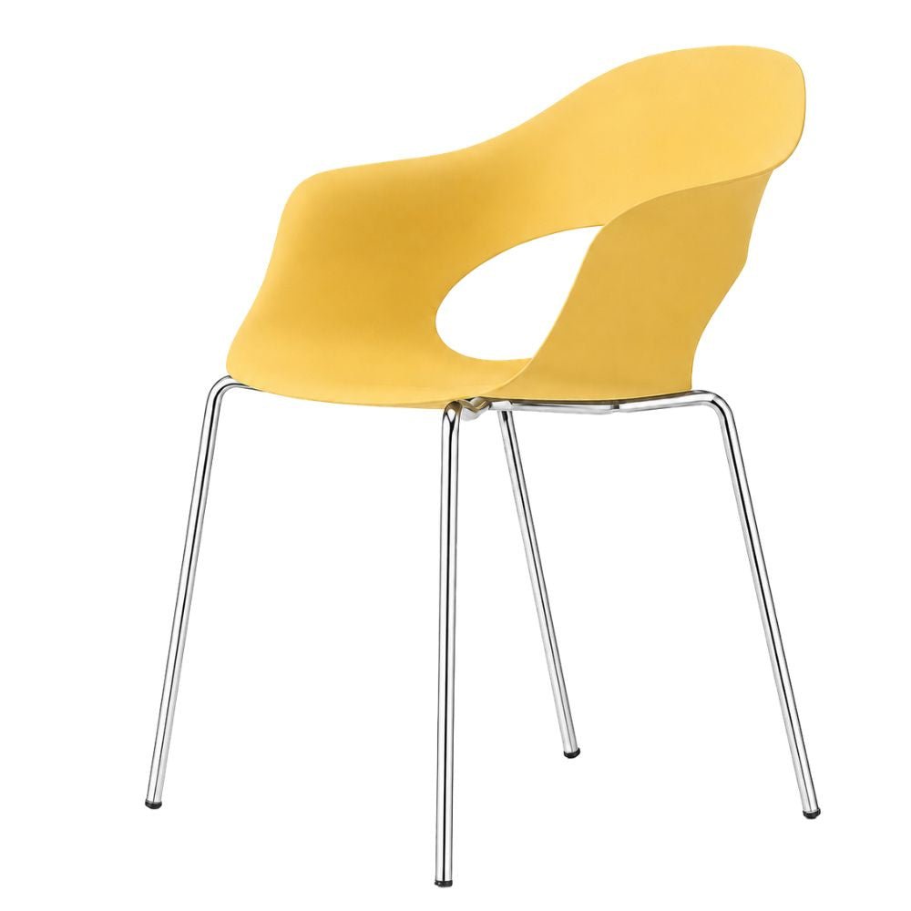 Silla - LABENZE LADY B 155-22120 - Varios Colores - Patas Tubular Acero Cromo y Apilable - 155-22120 - Labenze - NOGAL BEAT - Silla Comercial Interior