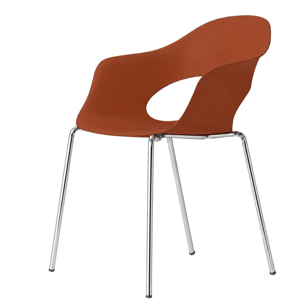 Silla - LABENZE LADY B 155-22120 - Varios Colores - Patas Tubular Acero Cromo y Apilable - 155-22120 - Labenze - NOGAL BEAT - Silla Comercial Interior