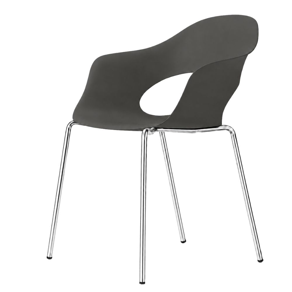 Silla - LABENZE LADY B 155-22120 - Varios Colores - Patas Tubular Acero Cromo y Apilable - 155-22120 - Labenze - NOGAL BEAT - Silla Comercial Interior