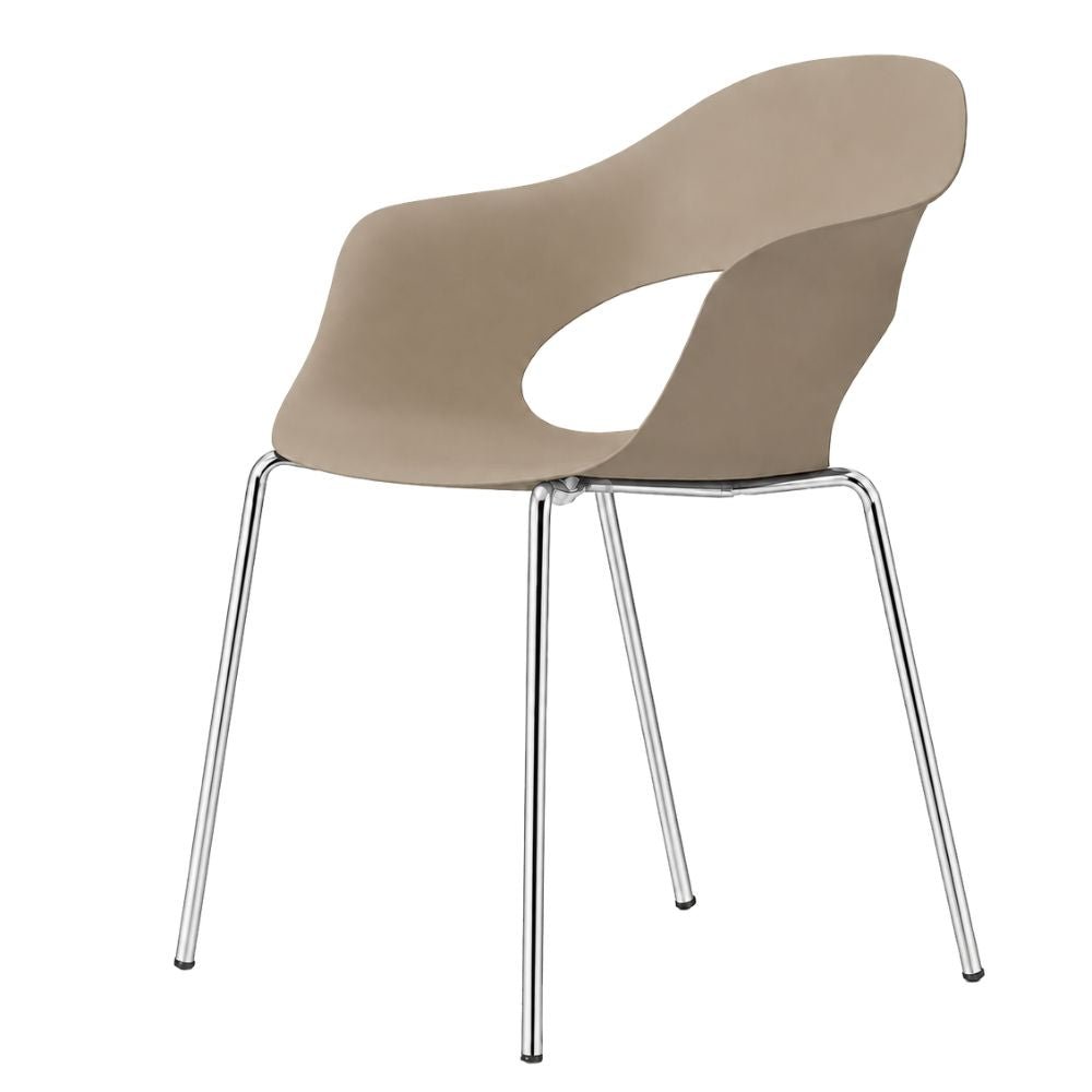 Silla - LABENZE LADY B 155-22120 - Varios Colores - Patas Tubular Acero Cromo y Apilable - 155-22120 - Labenze - NOGAL BEAT - Silla Comercial Interior