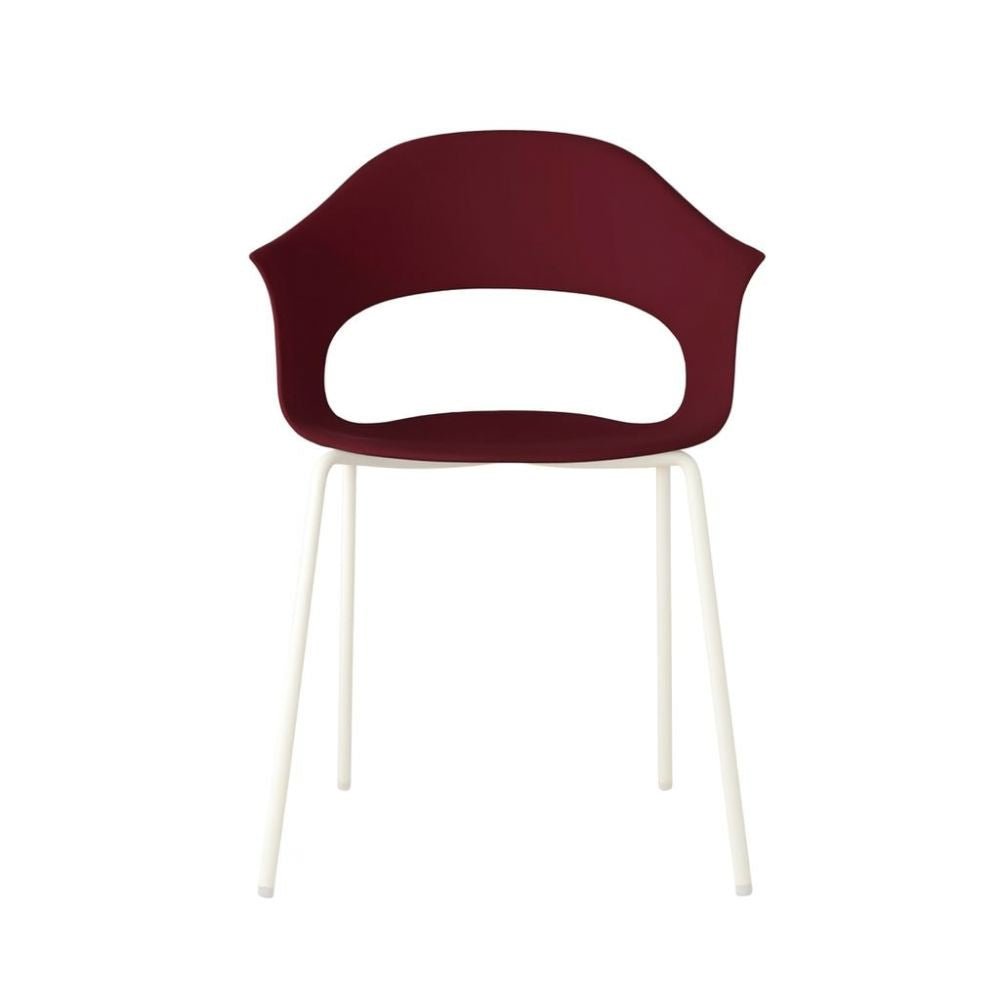 Silla - LABENZE LADY B 155 - 22130 - Varios Colores - Patas Tubular Acero Blanco y Apilable - 155-22130 - Labenze - NOGAL BEAT - Sillas