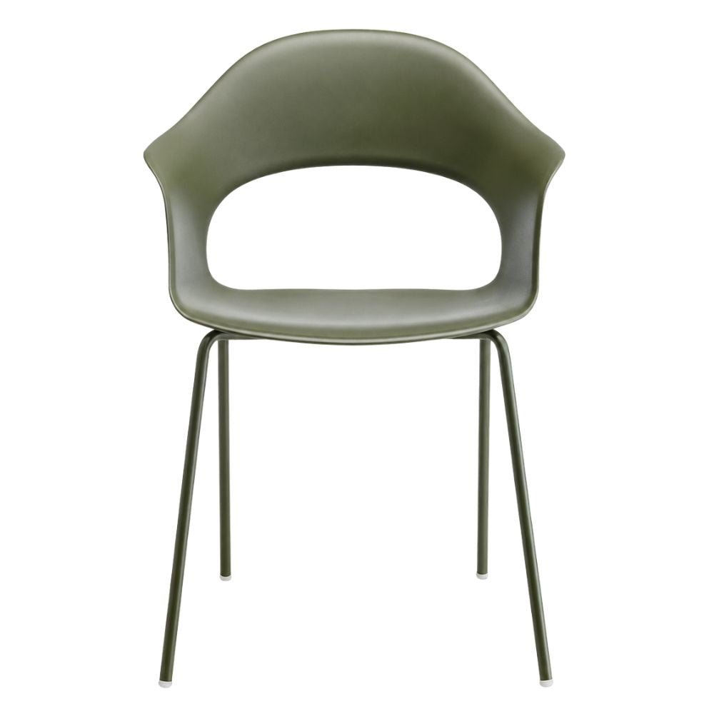 Silla - LABENZE LADY B 155-22190-VDO - Verde Olivo - Patas Tubular Acero Verde Olivo y Apilable - 155-22190-VDO - Labenze - NOGAL BEAT - Silla Comercial Interior