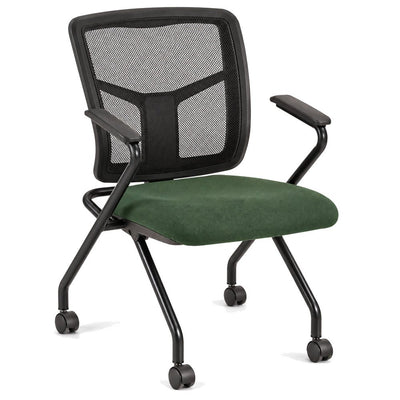 Silla Multifuncional 4 Puntos con Rodajas y Asiento Abatible - REQUIEZ RE-1515 102-01515 - Color Único - Respaldo en Mesh con Base de 4 Puntas en Pintura Electrostática - 102-01515-00-ESP - Requiez - NOGAL BEAT - Silla Operativa