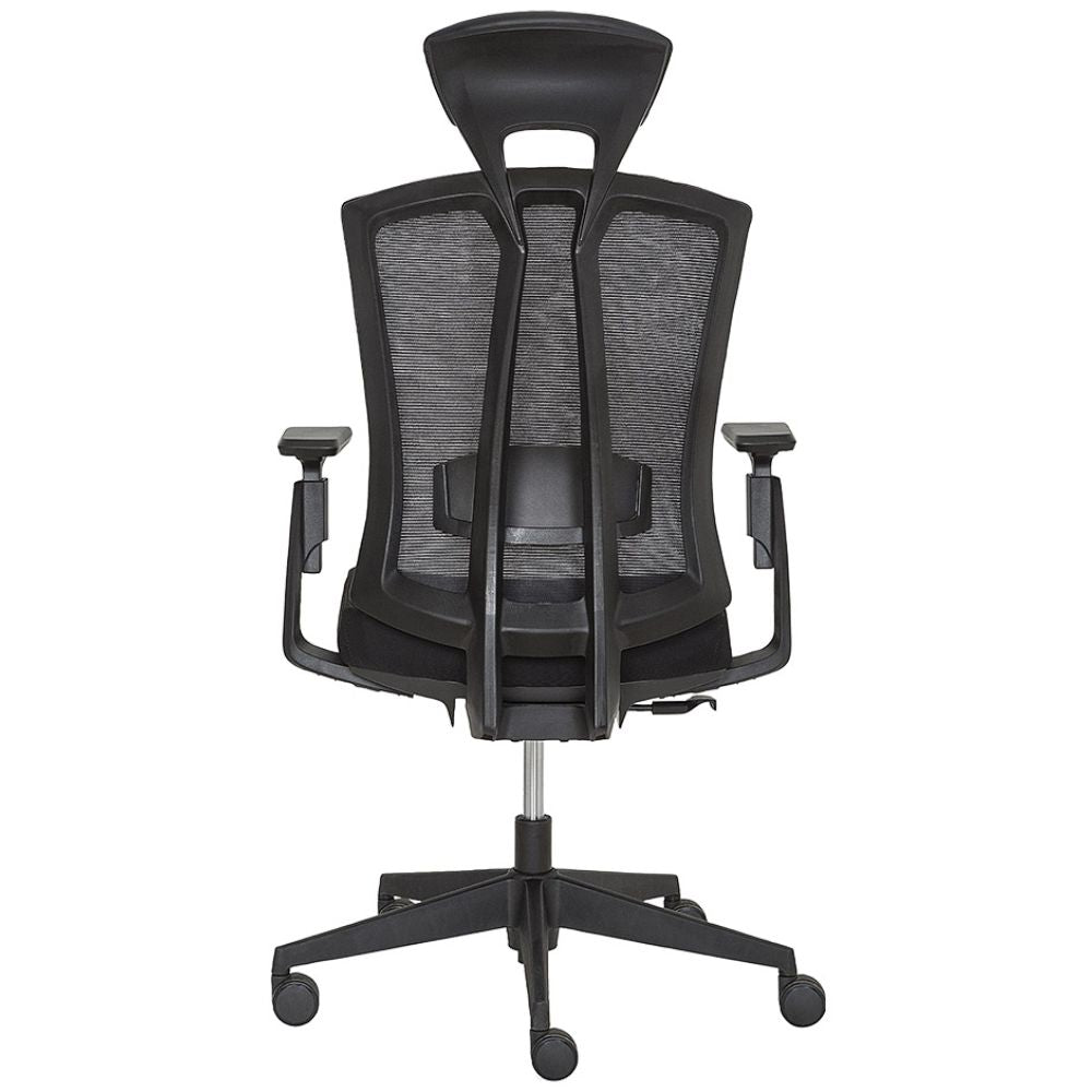 SILLA NOGAL BEAT AB - 70 | Silla Ejecutiva | Respaldo Malla | Cabecera Vinil | Asiento Tela | Brazos 3D | Altura Ajustable | Base Rodajas Nylon | Interior - AB - 70 - ALBAR - NOGAL BEAT - Sillas de oficina