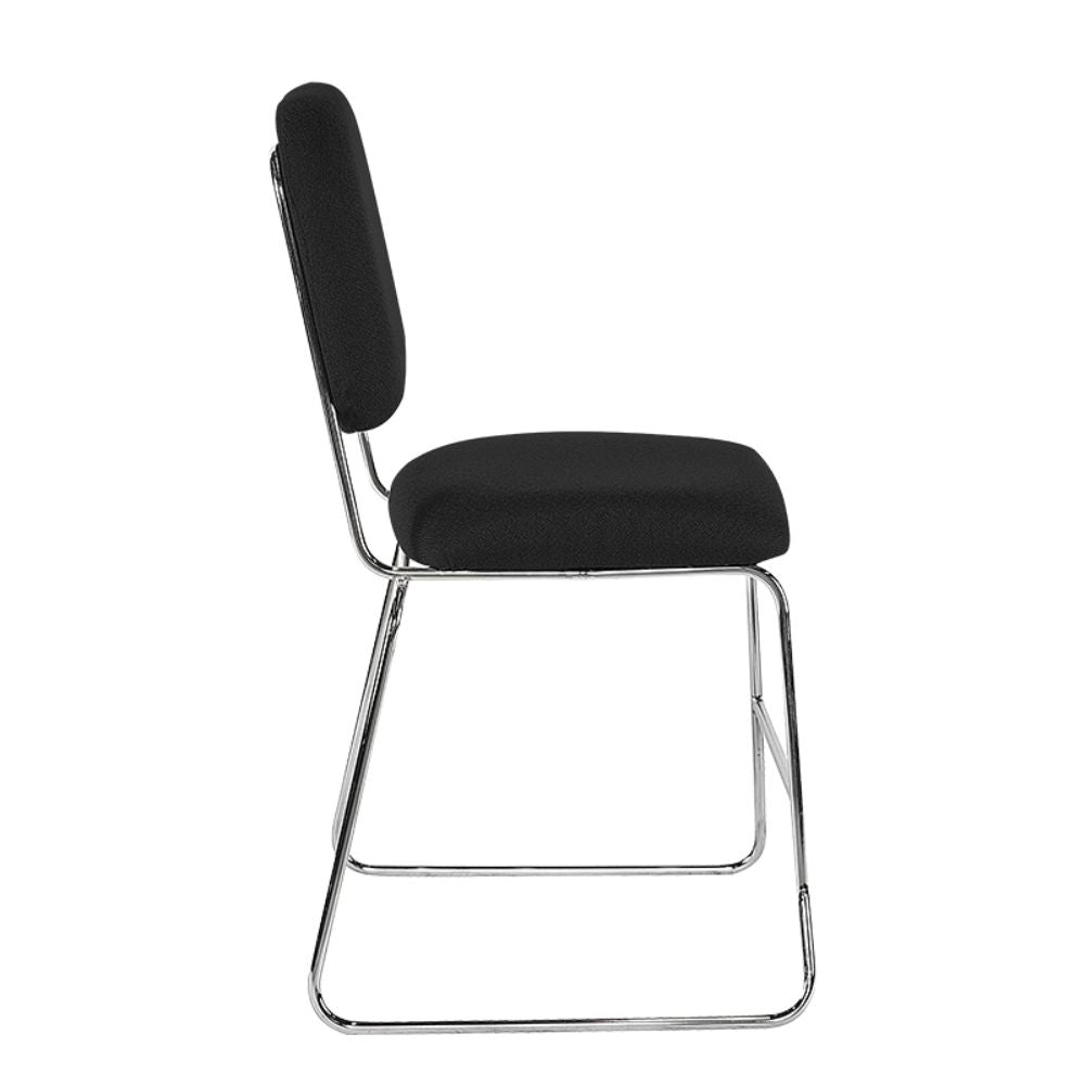 SILLA NOGAL BEAT AB - 900 CRC | Silla Visitante | Estructura Cold Roll | Respaldo Asiento Tapizado | Hule Espuma | Interior - AB - 900 CRC - ALBAR - NOGAL BEAT - Sillas