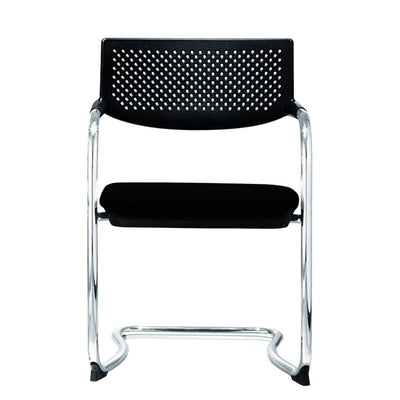 SILLA NOGAL BEAT ALBAR A - 200 | Silla Visita | Respaldo Perforado | Asiento Concha Tapizado | Polipropileno | Estructura Tubo Cromo | Regatón Antiderrapante | Interior - A - 200 - ALBAR - NOGAL BEAT - Sillas