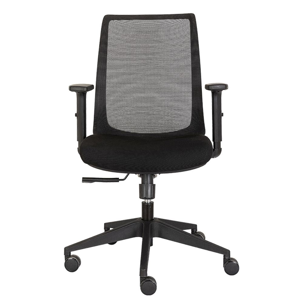 SILLA NOGAL BEAT ALBAR AB - 20 | Silla Semi - Ejecutiva | Respaldo Malla | Asiento Tela | Base 5 Puntas | Brazos Polipropileno | Altura Ajustable | Interior - AB - 20 - ALBAR - NOGAL BEAT - Sillas de oficina