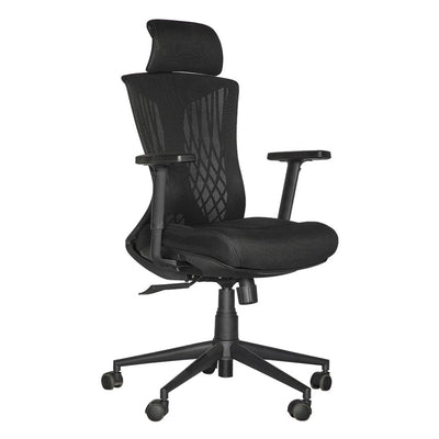 SILLA NOGAL BEAT ALBAR CH - 005 | Silla Ejecutiva | Estructura Polipropileno | Asiento Hule Espuma | Tapiz Tela | Cabecera Ajustable | Base Metal | Brazos Polipropileno | Interior - CH - 005 - ALBAR - NOGAL BEAT - Sillas para oficina