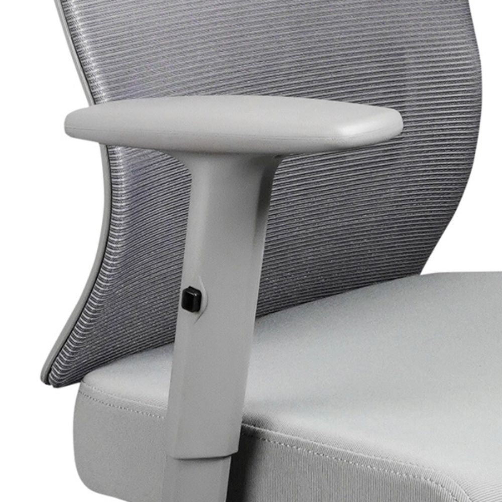 SILLA NOGAL BEAT ATHENAS GRIS | Silla Ejecutiva | Base Cromada | Respaldo Ajustable | Cabecera Ajustable | Asiento Tapizado | Brazos | Gris | Interior - ATHENAS GRIS - MOBILIARIO EN MOVIMIENTO - NOGAL BEAT - Sillas para oficina