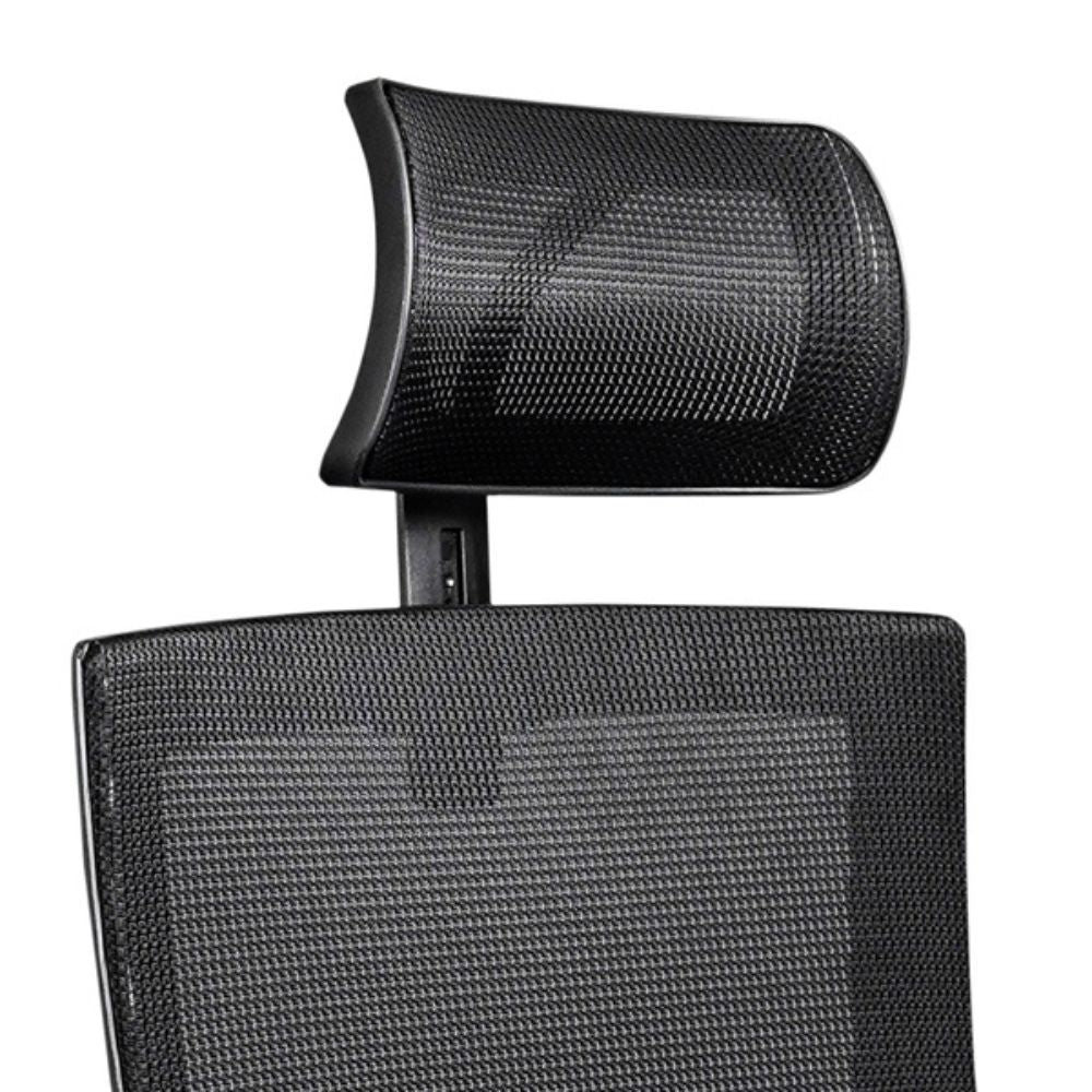 SILLA NOGAL BEAT ATHENAS NEGRO | Silla con Cabecera | Base Nylon | Respaldo Ajustable | Asiento Tapizado | Cabecera Ajustable | Brazos | Negro | Interior - ATHENAS NEGRO - MOBILIARIO EN MOVIMIENTO - NOGAL BEAT - Sillas para oficina