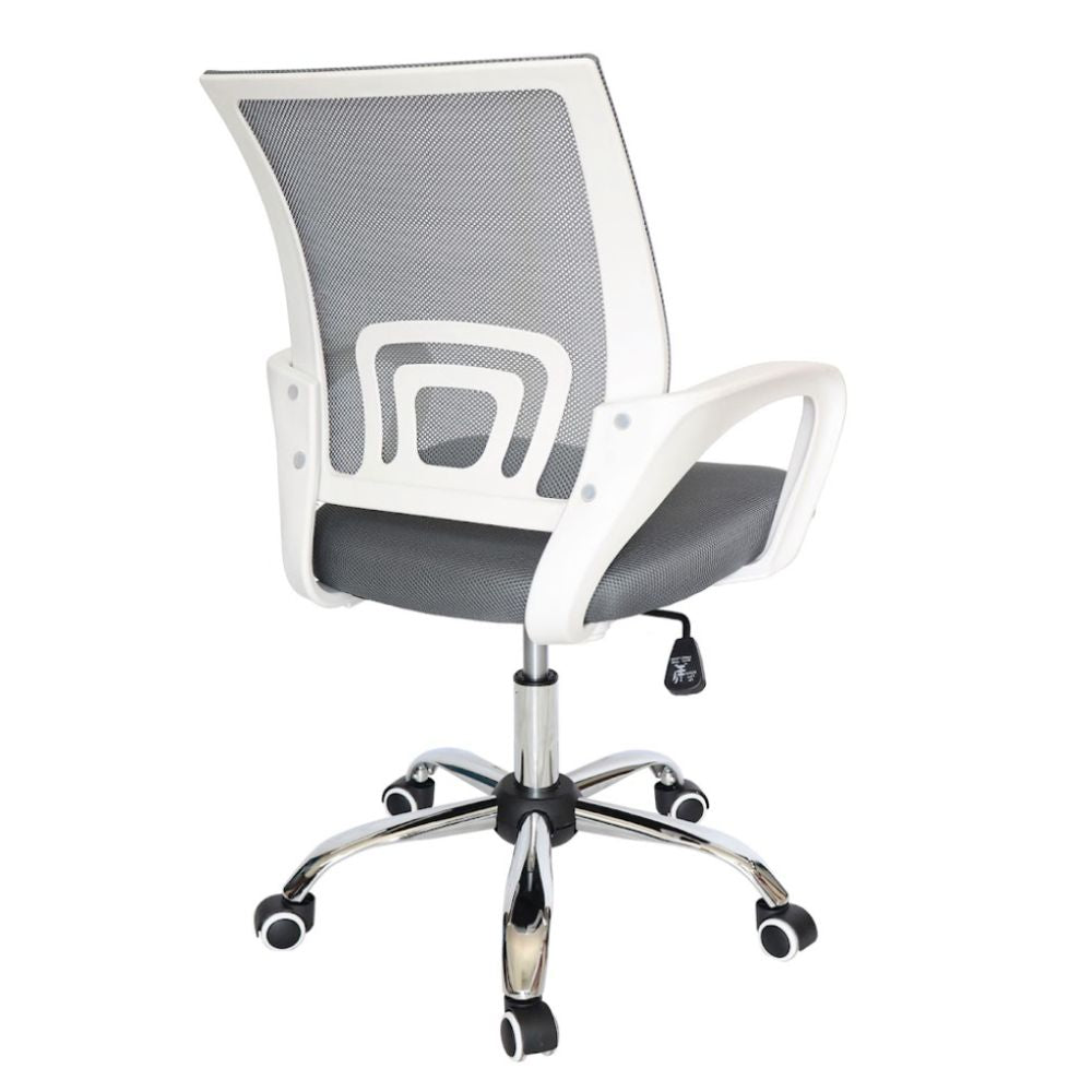 SILLA NOGAL BEAT BLACK JACK BLANCO | Silla para Oficina | Base Cromada | Polipropileno Tapizado en Malla | Interior - BLACK JACK BLANCO - MOBILIARIO EN MOVIMIENTO - NOGAL BEAT - Sillas