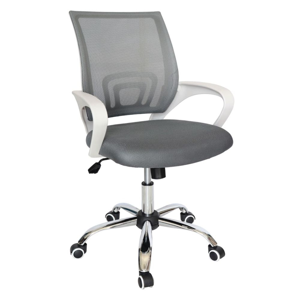 SILLA NOGAL BEAT BLACK JACK BLANCO | Silla para Oficina | Base Cromada | Polipropileno Tapizado en Malla | Interior - BLACK JACK BLANCO - MOBILIARIO EN MOVIMIENTO - NOGAL BEAT - Sillas