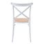 SILLA NOGAL BEAT CROSS BACK OUTDOOR | Silla Cross back | Rattan PP | Blanco | Exterior - Cross back outdoor - IDELIKA - NOGAL BEAT - Sillas