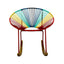SILLA NOGAL BEAT DELOSS MECEDORA | Silla Mecedora Decorativa Ocasional para Jardín | Diseño Artesanal | Interior + Exterior - Deloss mecedora - IDELIKA - NOGAL BEAT - Sillas