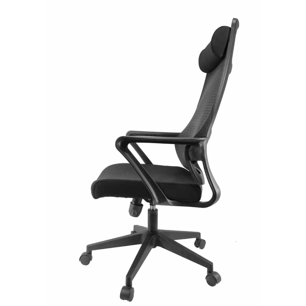 SILLA NOGAL BEAT E-12381 | Silla Gerencial | Asiento Hule Espuma | Respaldo Polipropileno | Descansabrazos | Base Nylon | Tapiz Malla | Tela | Interior - E-12381 - GERSA - NOGAL BEAT - Sillas para oficina