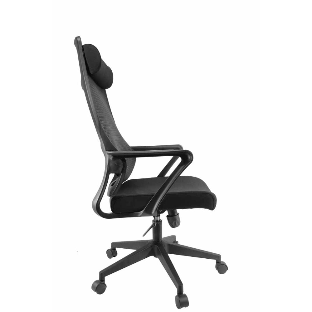 SILLA NOGAL BEAT E-12381 | Silla Gerencial | Asiento Hule Espuma | Respaldo Polipropileno | Descansabrazos | Base Nylon | Tapiz Malla | Tela | Interior - E-12381 - GERSA - NOGAL BEAT - Sillas para oficina