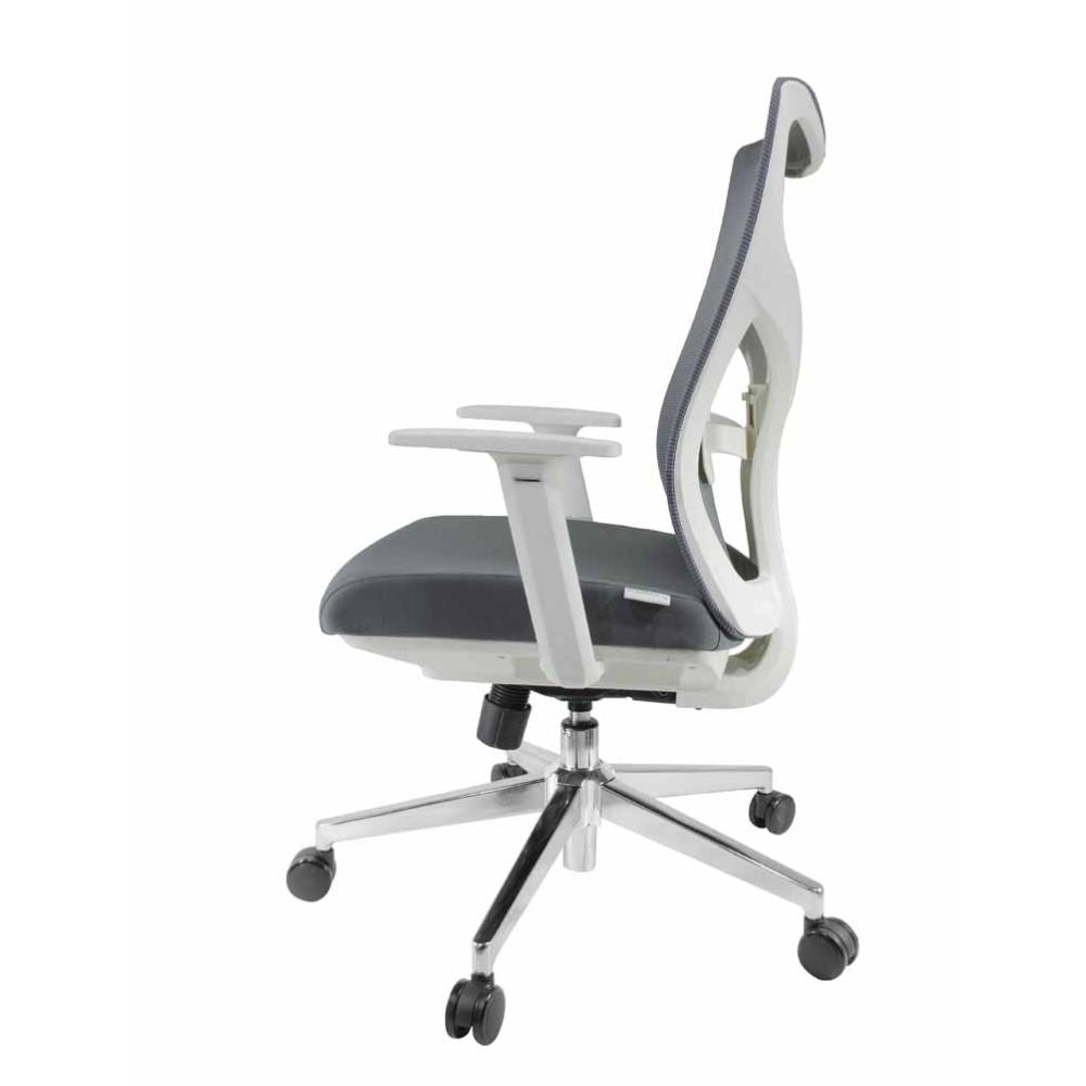 SILLA NOGAL BEAT E-12802 | Silla Gerencial | Asiento Poliuretano | Respaldo Cabecera Polipropileno | Descansabrazos | Base Metálica | Interior - E-12802 - GERSA - NOGAL BEAT - Sillas para oficina