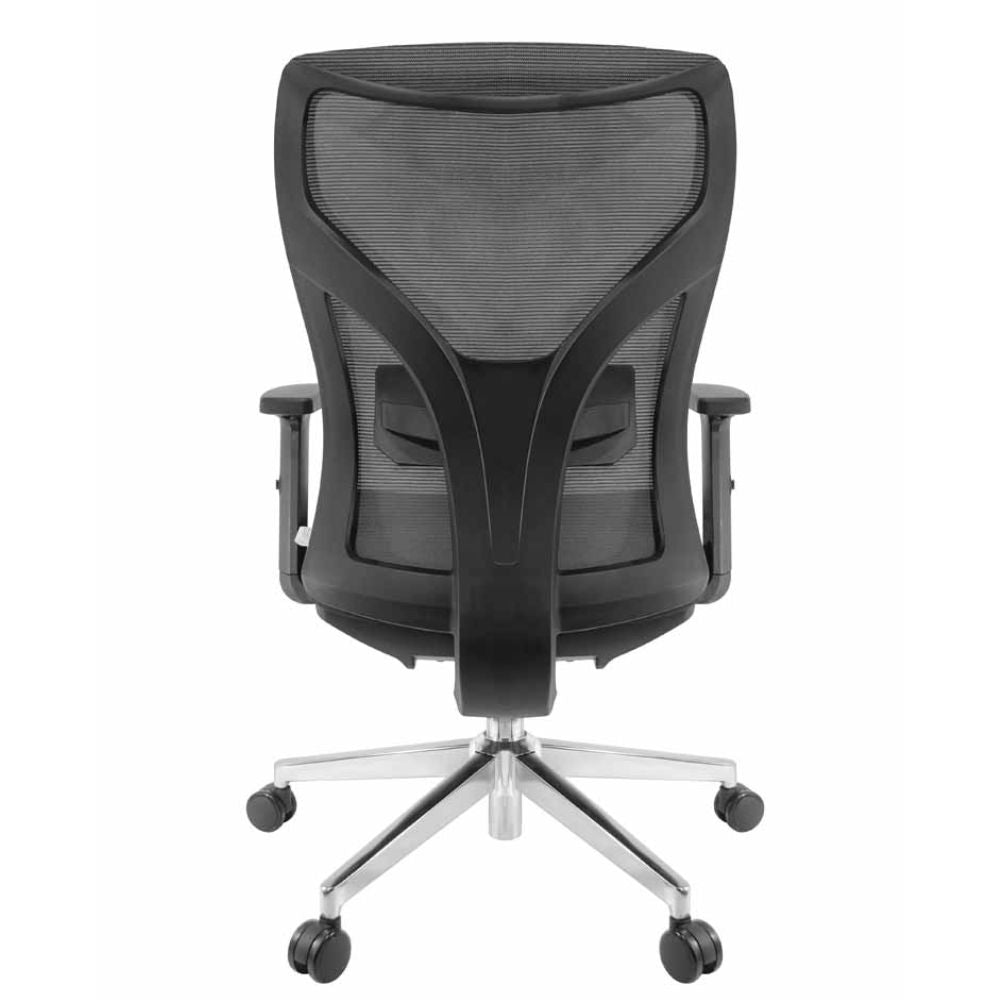 SILLA NOGAL BEAT E-12852 | Silla Gerencial | Asiento Polipropileno | Descansabrazos | Base Metálica | Tapiz Malla | Tela | Interior - E-12852 - GERSA - NOGAL BEAT - Sillas para oficina