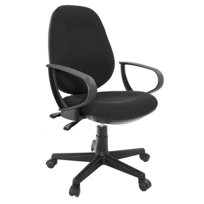 SILLA NOGAL BEAT E-13571-2 | Silla Operativa | Asiento Respaldo Hele Espuma | Descansabrazos | Base Nylon | Tapiz Tela | Interior - E-13571-2 - GERSA - NOGAL BEAT - Sillas para oficina