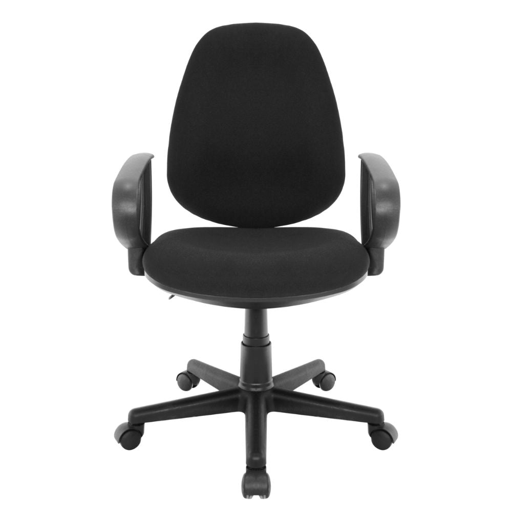 SILLA NOGAL BEAT E-13571-2 | Silla Operativa | Asiento Respaldo Hele Espuma | Descansabrazos | Base Nylon | Tapiz Tela | Interior - E-13571-2 - GERSA - NOGAL BEAT - Sillas para oficina