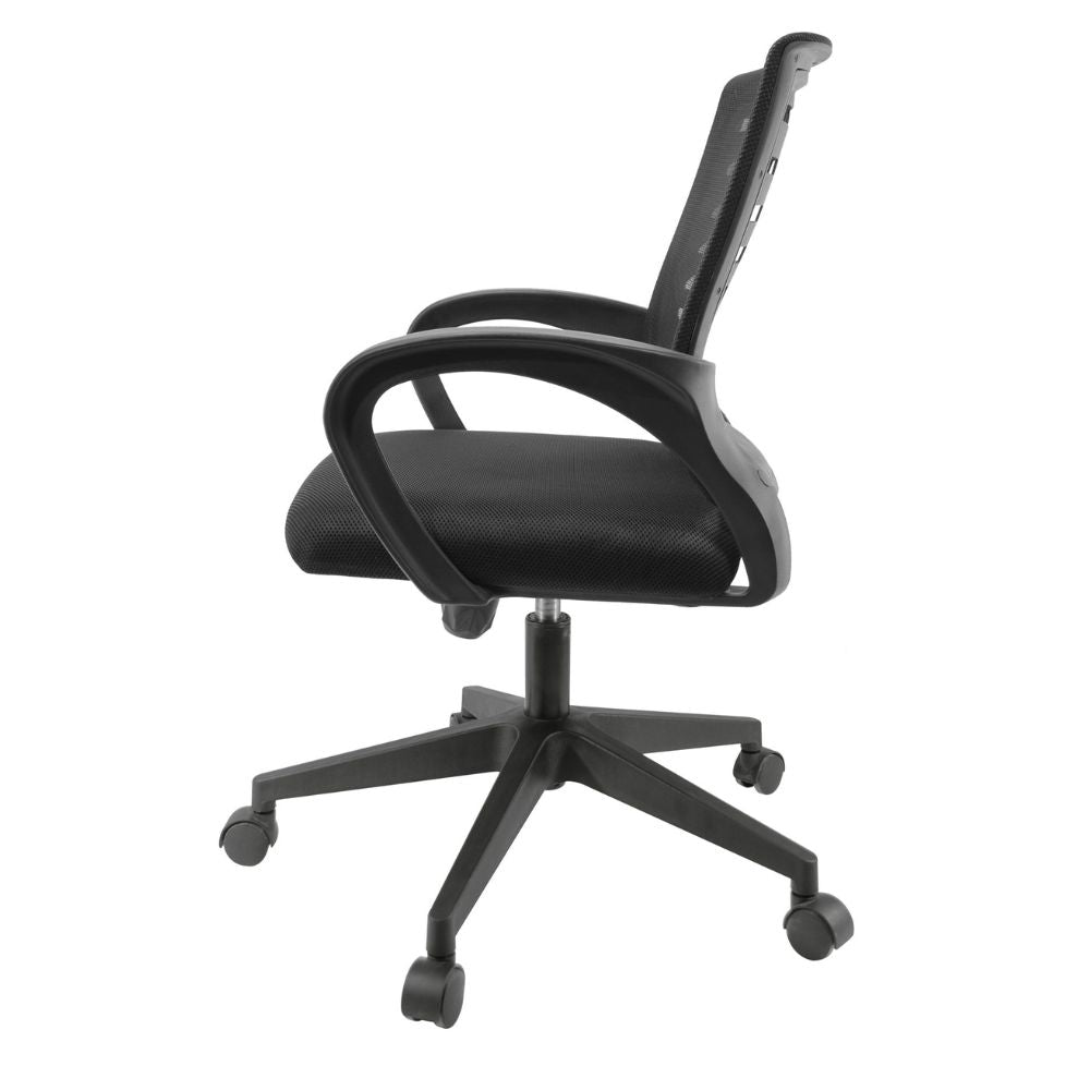 SILLA NOGAL BEAT E-18551 | Silla Operativa | Asiento Hule Espuma | Respaldo Polipropileno | Descansabrazos | Base Nylon | Tapiz Malla | Tela | Interior - E-18551 - GERSA - NOGAL BEAT - Sillas para oficina