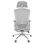 SILLA NOGAL BEAT E-20801G | Silla Gerencial | Asiento Poliuretano | Descansabrazos | Soporte Lumbar | Cabecera Ajustable | Base Metálica | Rodajas | Gris | Interior - E-20801G - GERSA - NOGAL BEAT - Accesorios