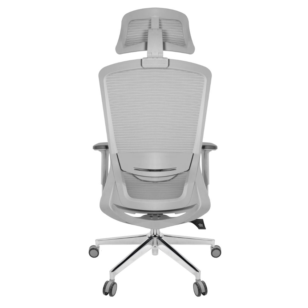 SILLA NOGAL BEAT E-20801G | Silla Gerencial | Asiento Poliuretano | Descansabrazos | Soporte Lumbar | Cabecera Ajustable | Base Metálica | Rodajas | Gris | Interior - E-20801G - GERSA - NOGAL BEAT - Accesorios