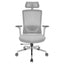 SILLA NOGAL BEAT E-20801G | Silla Gerencial | Asiento Poliuretano | Descansabrazos | Soporte Lumbar | Cabecera Ajustable | Base Metálica | Rodajas | Gris | Interior - E-20801G - GERSA - NOGAL BEAT - Accesorios